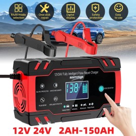 KEPEAK 15000mAh Cargador de Bateria 12V /24V Coche carro Corriente Auto Maintainer