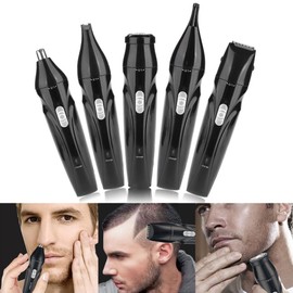 TOHUAN 5 in 1 Electric Shaver Nose Ear Hair Trimmer USB Rechargeable Beard Trimmer Shaver Eyebrow Hair Remover Beard Hair Clipper Cut