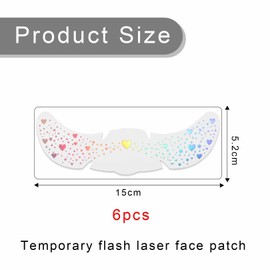 6 Stück Glitzer Sommersprossen Tattoo Gesicht Set,Holographic Multichrome Festival Glitzer Freckles,Face Art Sticker Temporäre Gesichtstattoo Wasserfeste Glitter Freckles Tatoo für Party Festival