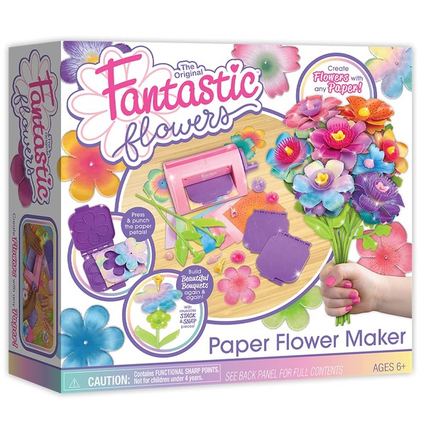 PlayMonster Fantastic Flowers -- Classic Paper Flower Arts and Craft Kit for Making Custom DIY Bouquets -- for Ages 6+