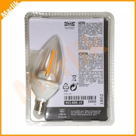 Ikea Ledare E12 LED Candle Bulb 400 Lm, Dimmable, 2700 K, 5.3 W, 403.888.10, NEW