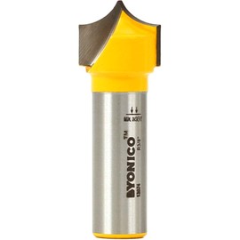 Yonico 13074 5/16-Inch Radius Point Cutting Round Over Groove Router Bit 1/2-Inch Shank