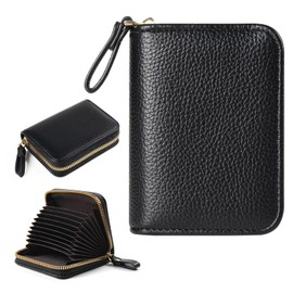 EcoVision EcoVision Credit Card Holder RFID Card Case Wallet, Small Accordion Zipper Card Case Holder, Card Organizer Case for Women Men