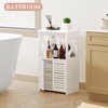 BYFU Bathroom Storage Cabinet, 3-Tier Small Floor Cabinet Freestanding Organizer