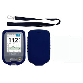 Juego de funda protectora de silicona de alta calidad (protector de visualización + cordón + parche de cordón) para Freestyle última intervensión 3/Freestyle última intervensión 2 (monitor de glucosa