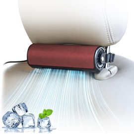 Improved Car Fan, Adjustable Strong Wind USB Car Seat Cooling Fan Air Circulation Farewell to Muggy Weather Applicable to All Car Trucks and Office Seats Trolleys (Dazzling Red)