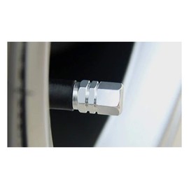 Marcraft Silver Metal Tyre Wheel Alloy Valve Caps Dust Caps (4 Pack) Universal for Cars, SUVs, Bicycles, Motorcycles, Trucks | Heavy-Duty Rubber Airtight Seal | Hex Shape Aluminium Alloy | Screw-On