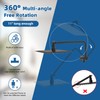 12" All Metal Shower Head, High Pressure 10-Spray Handheld Showerhead