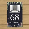 Custom Signs Solar Illuminated Modern Anthracite Grey House Number Sign