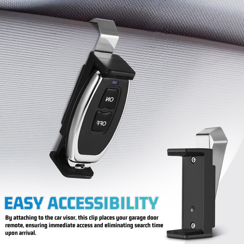 TOPPERFUN 2Pcs Garage Door Opener Clips, Universal Garage Remote Key