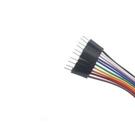 Aoowei 2 in 1 Dupont thread 10 Pin Jumper Wire Male to Alligator Clip for Electronic Experiment 20cm