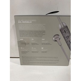 SOL REPUBLIC Shadow Fusion Bluetooth Earbuds, Grey 10-Hour Playtime Comfortable