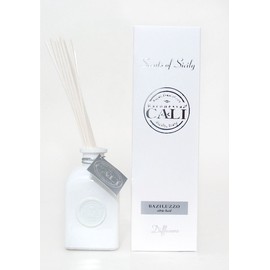 Baronessa Cali's Scents of Sicily Basiluzzo – Citrus Basil White Glass Diffuser