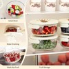 SENIURIS 2 in 1 Drainer with Lid and Strainer, Berry