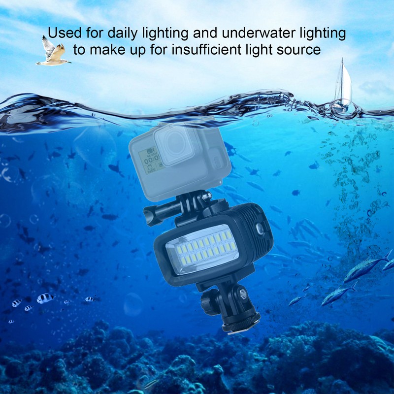 40m Underwater Video Fill Night Light IPX8 Waterprooof Dive Light