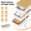 KINGBOARD Slim Rolling Cart with 3 Drawers, Metal Utility Storage
