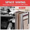 Pants Hangers Space Saving, 10-Tier Stainless Steel Closet Organizer, Plastic-Free,