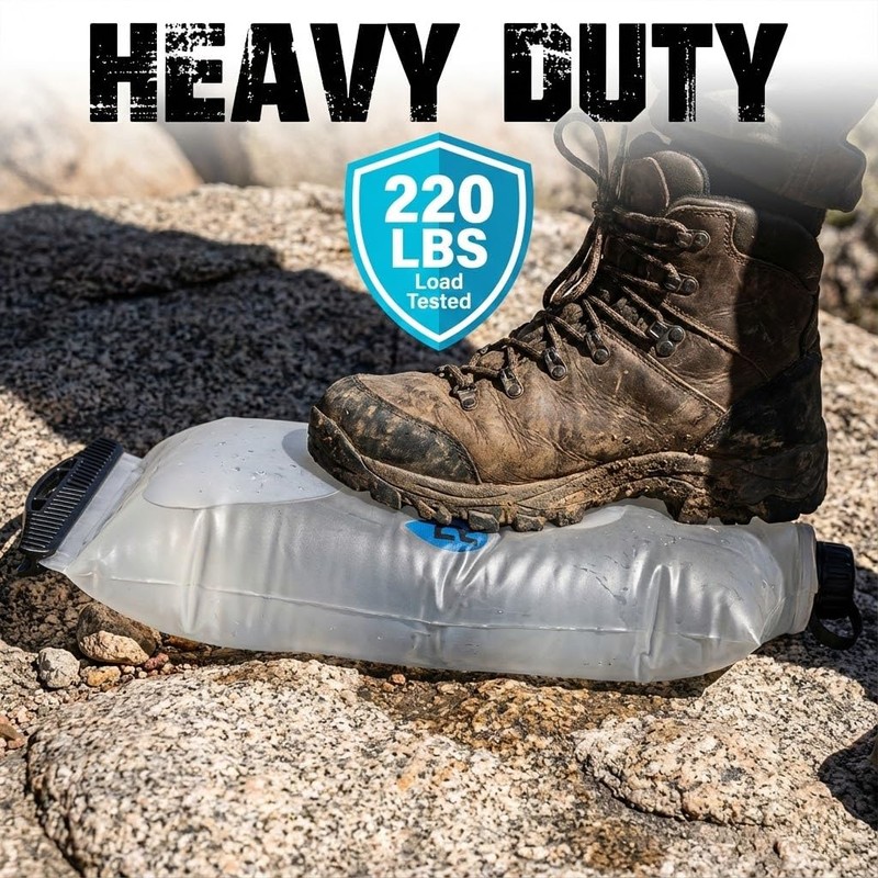 2L Collapsible Water Bag, 28mm Thread Compatible with Sawyer Squeeze