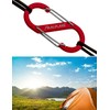 ALPLAKE ® - Pack of 4 Material Carabiners, Double Carabiner,