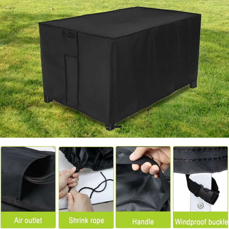 Rilime Fire Pit Cover Rectangular, 44 x 32 x 22