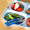 Tyrrell Katz Toddler Divider Plate in Blue with 4 Sections