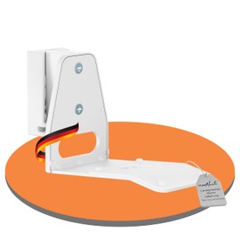 PureMounts Lautsprecher Halterung für Sonos Era 300, Lautsprecher Wandhalterung mit Kabelmanagement, Schwenkbar +/-45°, 3Kg Tragkraft, weiß