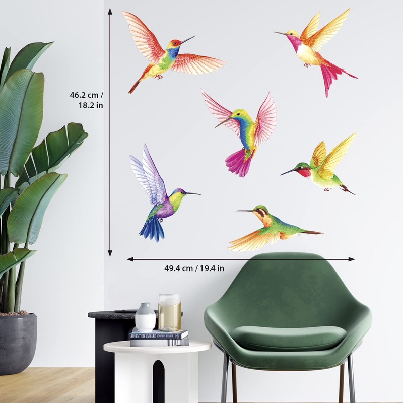 BASHOM DS2-4002 Hummingbird Wall Sticker Birds Wall Sticker Hummingbird Wall
