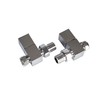 London Taps Square Straight Radiator Valve, Standard 15mm Connection, Chrome