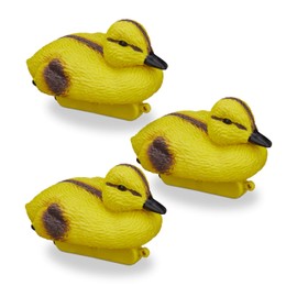 Relaxdays 30 x Pond Duckling Floating Baby Ducks Plastic Weatherproof Decorative Pond Garden Yellow Black