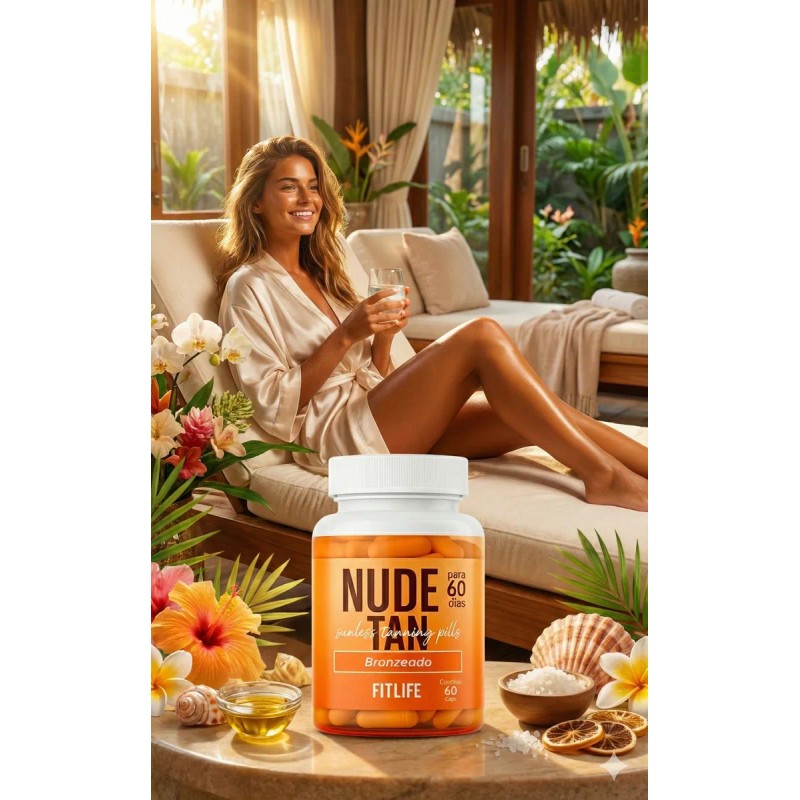 Cpsulas para Bronceado NUDE TAN FitLife 60 Das Sin Sabor