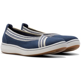 Clarks BreezeSky Air Women's Slip On, 7.5 B(M) US, Navy