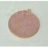 Strawberry Quartz Pendant, Gemstone Pendant, Thin, Slice Pendant, Polished,