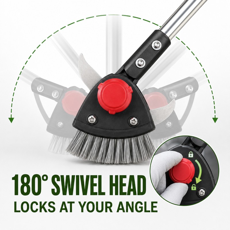 3-in-1 Adjustable Crack Weeder with Stainless Steel Scrapers and Wire