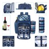 Hap Tim Picnic Backpack for 4 Person with Blanket, Insulated