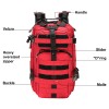Red Unisex Tactical Backpack Polyester Water Resistant Molle System Adjustable