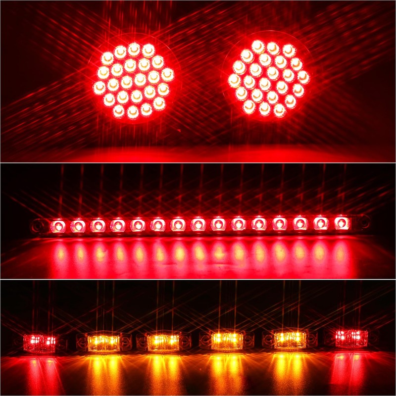 RONSTA 4 inch Round Led Trailer Lights Kit with Light