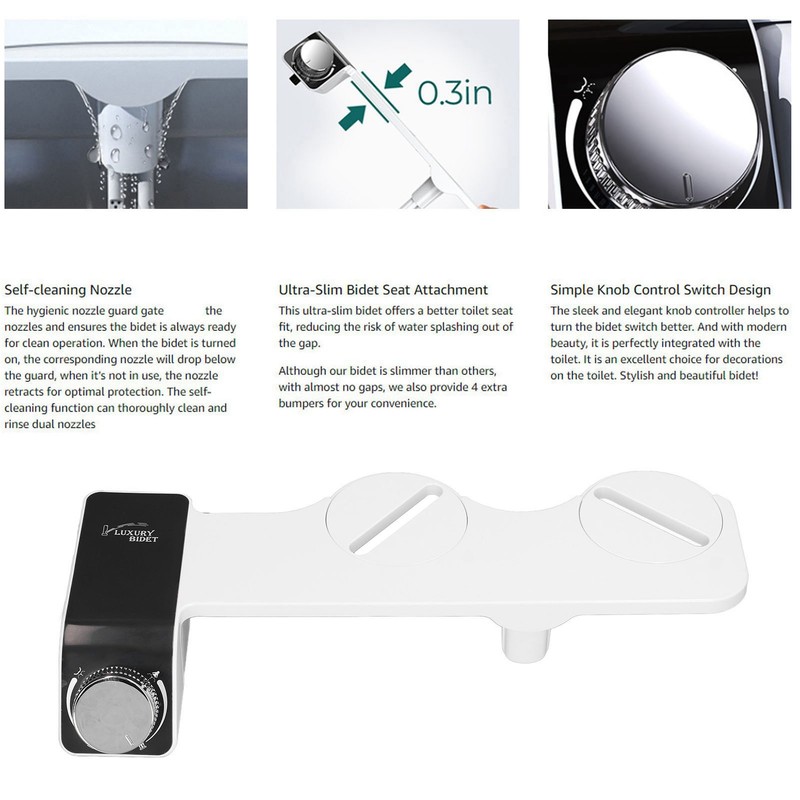Single Nozzle Toilet Bidet Adjustable Water Pressure Plastic Toilet Self