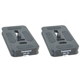 Desmond 2 Pack DP-70 70mm QR Lens Plate Arca/RRS Compatible Dual Dovetail & D-Ring P70 DP70