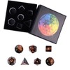 KYEYGWO Red Tiger's Eye Crystal Polyhedral Dice Set, 7 Pieces