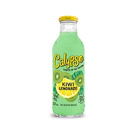 Calypso Lemonade | Made with Real Fruit and Natural Flavors | Kiwi Lemonade, 16 Fl Oz (Pack of 12)