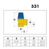 Caleffi 531460 Membrane Safety Valve Heater 3/4 to 3 bar
