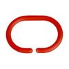 MSV Shower Curtain Rings, Pack of 12, Red, Plastic, Suitable