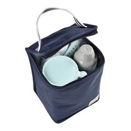 BÉABA - Insulated bag for baby meals - Spacious - Baby bottle storage - Complete meal bag - Collapsible - Soft and waterproof material - Navy blue