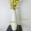 DJYY 12 Inch White Ceramic Vase, Tall Decorative Flower Vase