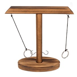 Out of the blue Wooden Drinking Game with Ring Throw, Dimensions: 25 x 24.5 x 16.5 cm