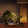 Giciashop Artificial Bonsai Pine Tree, Artificial Tree with LED Lamp
