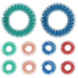 Abeillo 10 Piece Acupressure Ring Set, Anti-Stress Acupressure Rings, Massage Rings for Fingers and Wrists, Sensory Stress Relief, Finger Toy for ADHD Autism