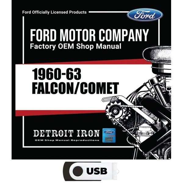 1960-1963 Falcon Comet Factory OEM Shop Manuals on USB