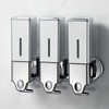 No-Drill 3 Pack 500ml Wall Mounted Soap Dispenser for Bathroom