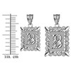 LA BLINGZ 10K White Gold Filigree Alphabet Initial Letter B